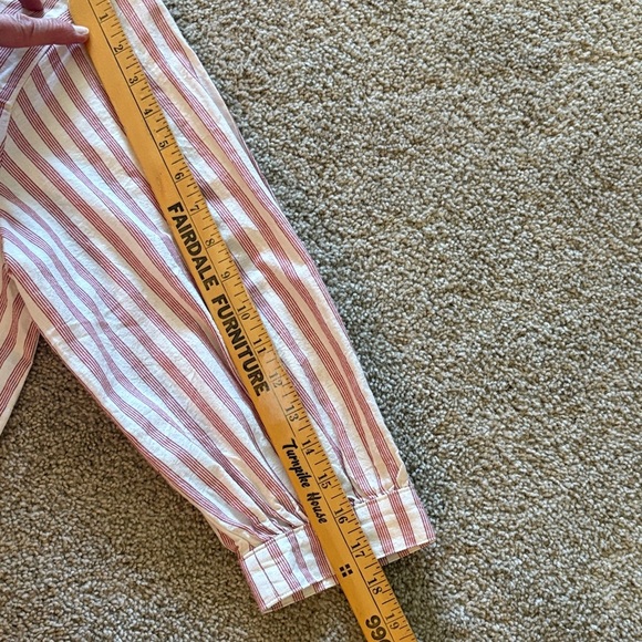Striped Red and White Square Neck 3/4 sleeves, Cotton and Linen NWOT - Picture 8 of 13
